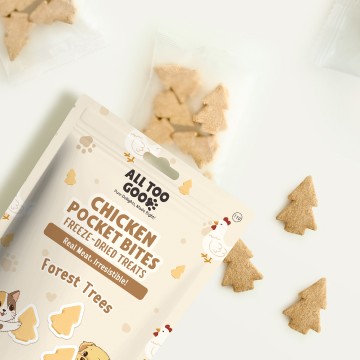 All Too Good Chicken Pocket Bites Freeze-Dried Treats Forest Trees 84g